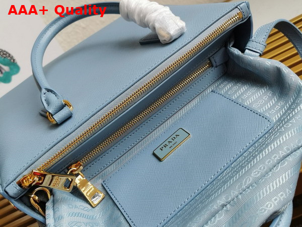 Prada Medium Prada Galleria Saffiano Leather Bag in Light Blue 1BA863 Replica