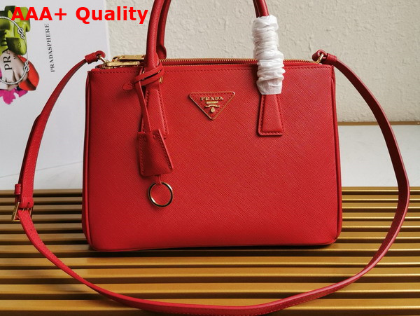 Prada Medium Prada Galleria Saffiano Leather Bag in Red 1BA863 Replica