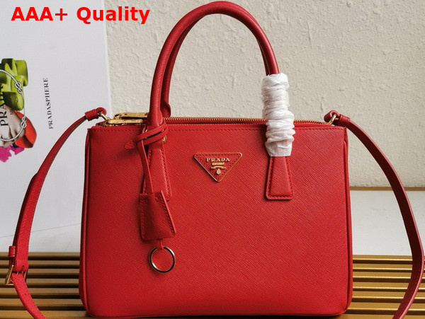 Prada Medium Prada Galleria Saffiano Leather Bag in Red 1BA863 Replica