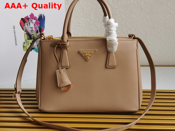 Prada Medium Prada Galleria Saffiano Leather Bag in Sand Beige 1BA863 Replica