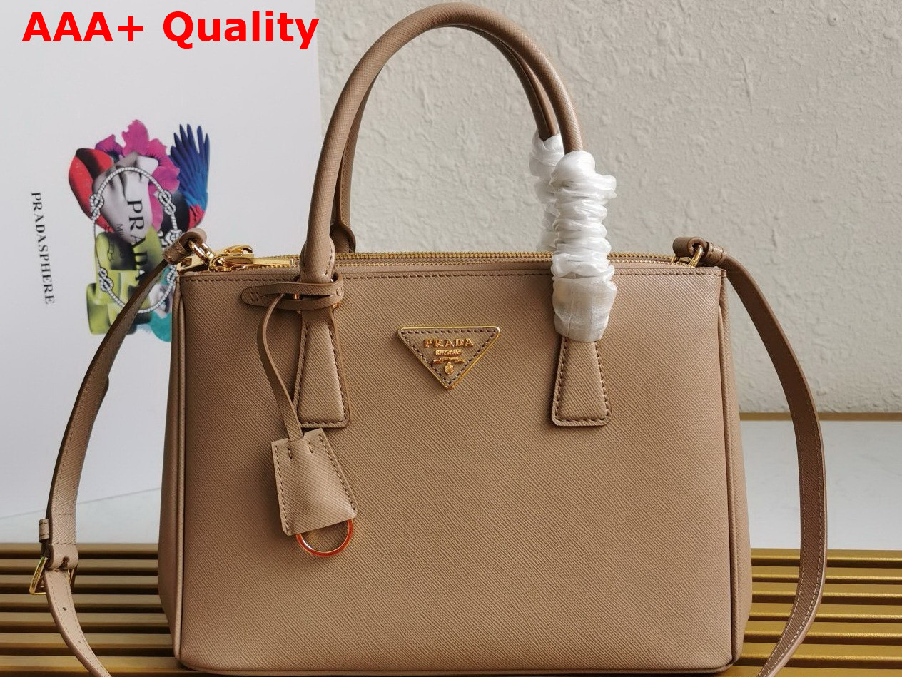 Prada Medium Prada Galleria Saffiano Leather Bag in Sand Beige 1BA863 Replica