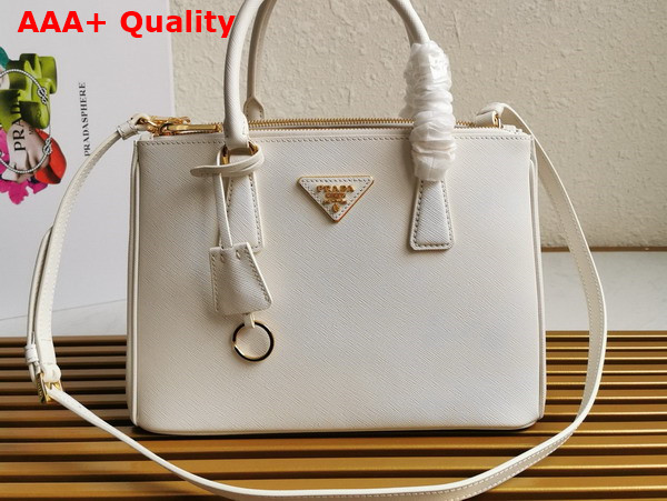 Prada Medium Prada Galleria Saffiano Leather Bag in White 1BA863 Replica