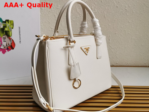 Prada Medium Prada Galleria Saffiano Leather Bag in White 1BA863 Replica