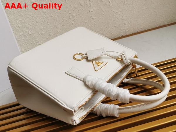 Prada Medium Prada Galleria Saffiano Leather Bag in White 1BA863 Replica