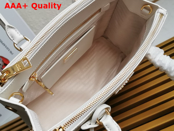 Prada Medium Prada Galleria Saffiano Leather Bag in White 1BA863 Replica