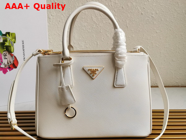 Prada Medium Prada Galleria Saffiano Leather Bag in White 1BA863 Replica