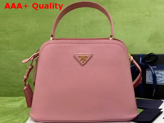 Prada Medium Saffiano Leather Matinee Bag Petal Pink Replica