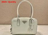 Prada Medium Saffiano Leather Two Handle Bag in White 1BA428 Replica