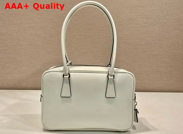 Prada Medium Saffiano Leather Two Handle Bag in White 1BA428 Replica