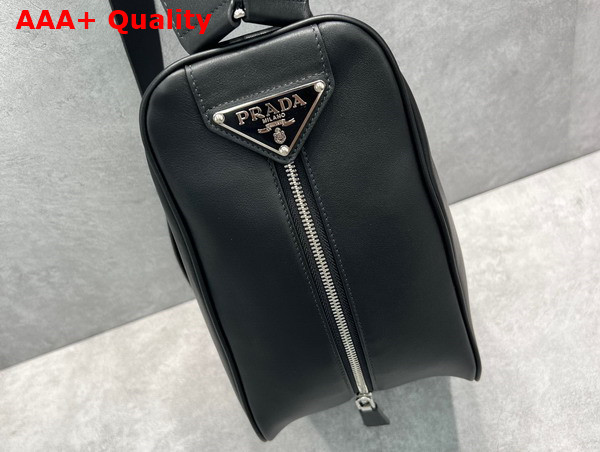 Prada Men Leather Triangle Backpack in Black 2VZ099 Replica