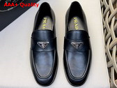 Prada Mens Leather Loafers in Black 2DB205 Replica