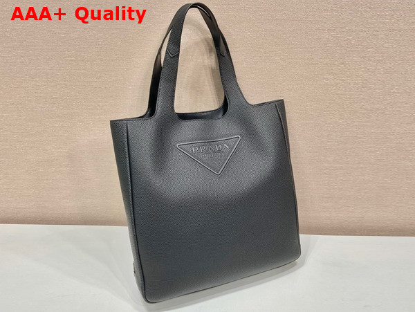 Prada Mens Leather Tote in Black 2VG092 Replica