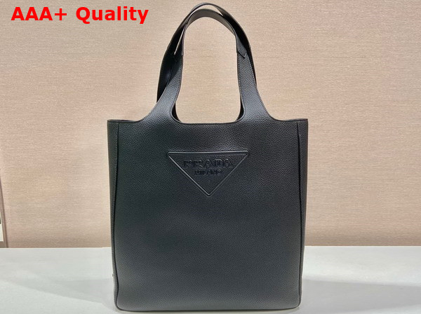 Prada Mens Leather Tote in Black 2VG092 Replica