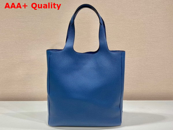 Prada Mens Leather Tote in Bluette 2VG092 Replica