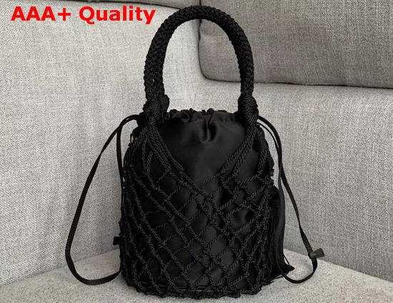 Prada Mesh Bucket Bag in Black Replica