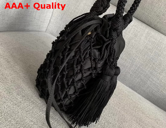 Prada Mesh Bucket Bag in Black Replica