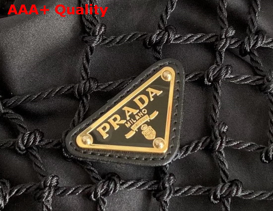 Prada Mesh Bucket Bag in Black Replica