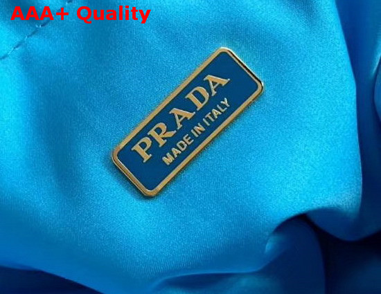 Prada Mesh Bucket Bag in Black Sea Blue Replica