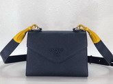 Prada Monochrome Saffiano Leather Bag Navy Blue