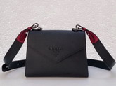 Prada Monochrome Saffiano Leather Bag in Black