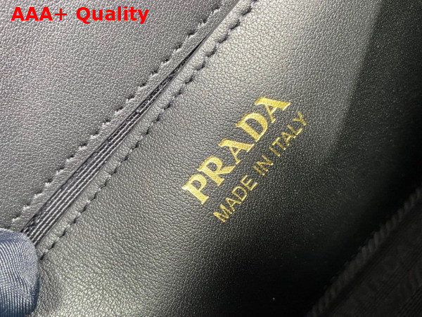 Prada Monochrome Saffiano and Leather Bag in Black 1BD317 Replica