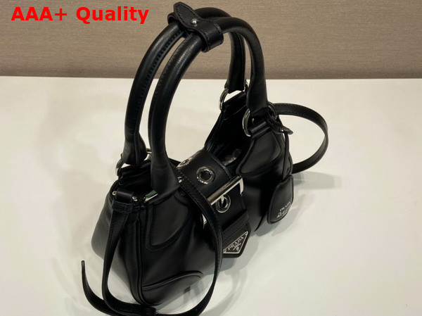 Prada Moon Padded Nappa Leather Bag in Black 1BA381 Replica