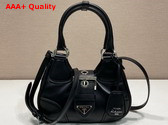 Prada Moon Padded Nappa Leather Bag in Black 1BA381 Replica