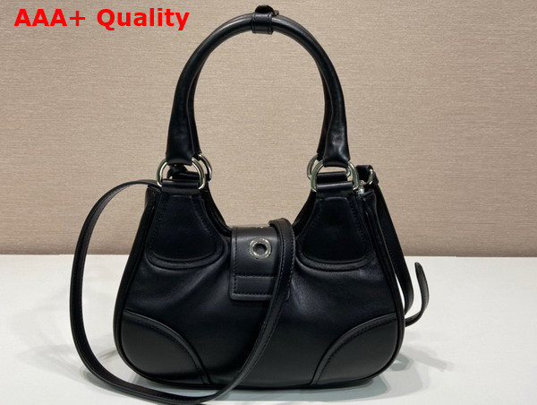 Prada Moon Padded Nappa Leather Bag in Black 1BA381 Replica