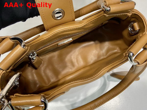 Prada Moon Padded Nappa Leather Bag in Caramel 1BA381 Replica