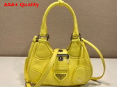 Prada Moon Padded Nappa Leather Bag in Citron Yellow 1BA381 Replica