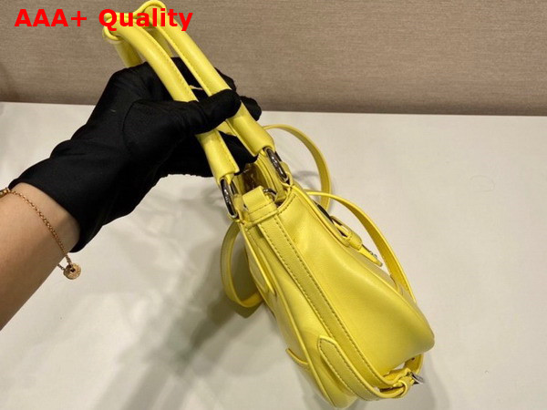 Prada Moon Padded Nappa Leather Bag in Citron Yellow 1BA381 Replica