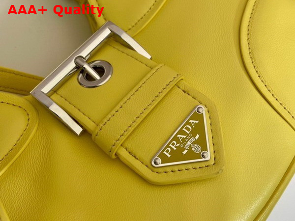 Prada Moon Padded Nappa Leather Bag in Citron Yellow 1BA381 Replica