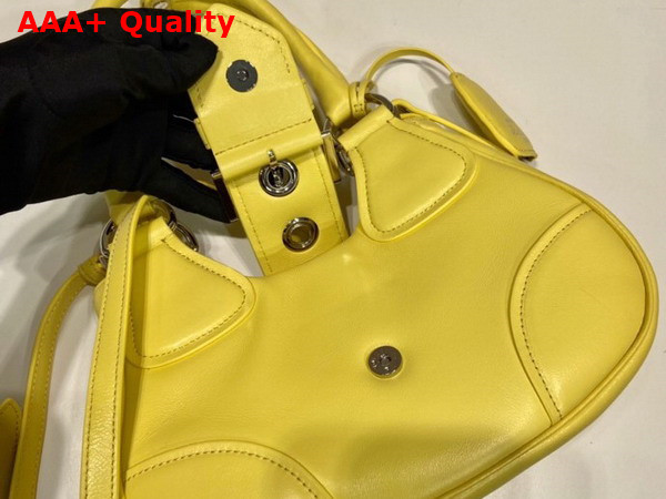 Prada Moon Padded Nappa Leather Bag in Citron Yellow 1BA381 Replica