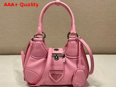 Prada Moon Padded Nappa Leather Bag in Geranium Pink 1BA381 Replica