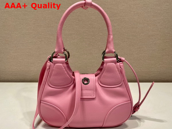 Prada Moon Padded Nappa Leather Bag in Geranium Pink 1BA381 Replica