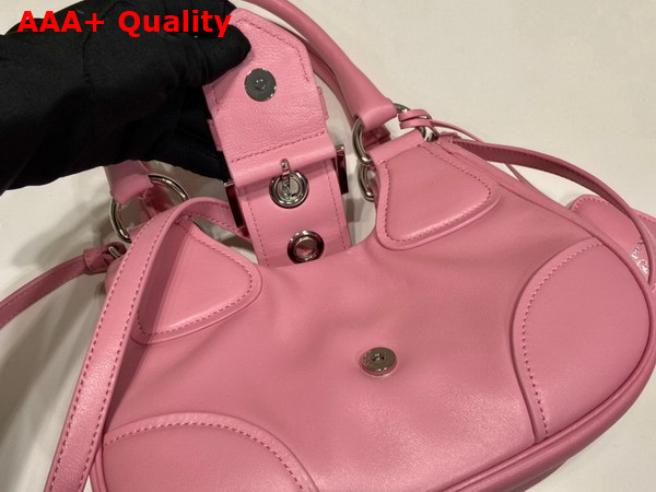 Prada Moon Padded Nappa Leather Bag in Geranium Pink 1BA381 Replica