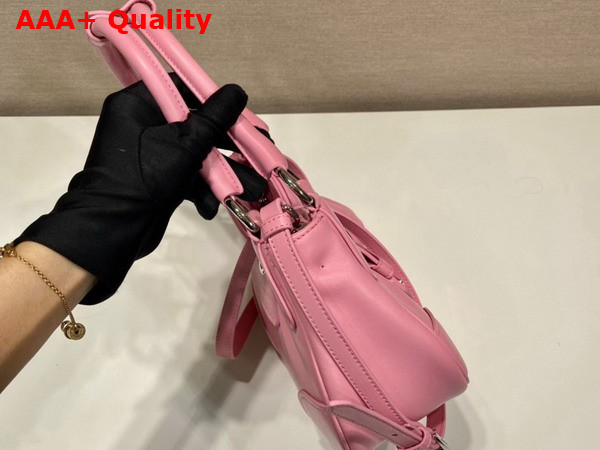 Prada Moon Padded Nappa Leather Bag in Geranium Pink 1BA381 Replica