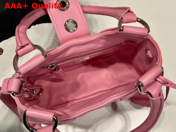 Prada Moon Padded Nappa Leather Bag in Geranium Pink 1BA381 Replica