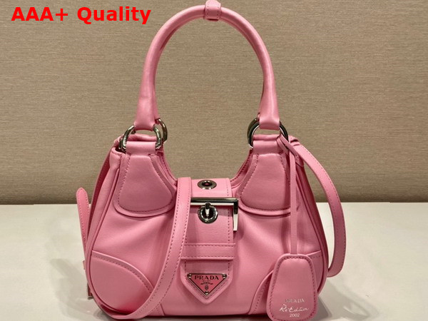 Prada Moon Padded Nappa Leather Bag in Geranium Pink 1BA381 Replica