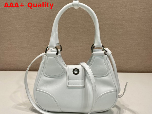 Prada Moon Padded Nappa Leather Bag in White 1BA381 Replica