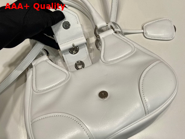 Prada Moon Padded Nappa Leather Bag in White 1BA381 Replica