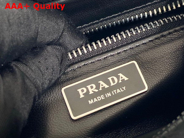 Prada Nappa Antique Leather Multi Pocket Shoulder Bag in Black 1BH198 Replica