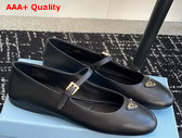 Prada Nappa Leather Ballerinas in Black 1F567N Replica