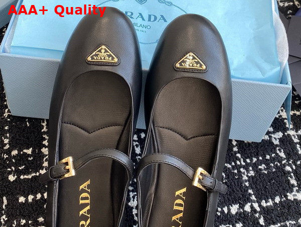 Prada Nappa Leather Ballerinas in Black 1F567N Replica