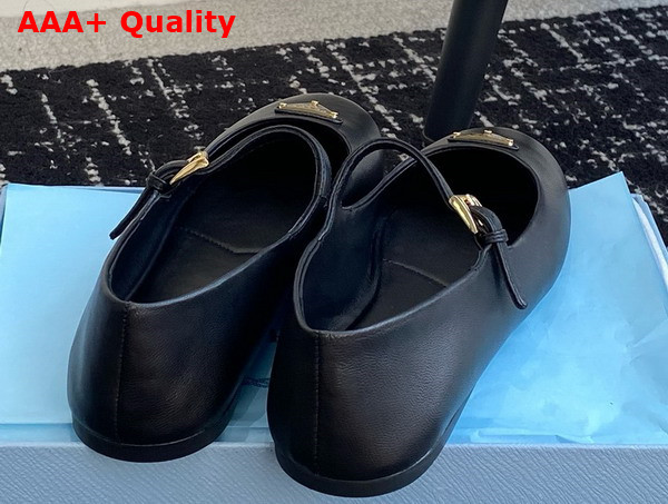 Prada Nappa Leather Ballerinas in Black 1F567N Replica