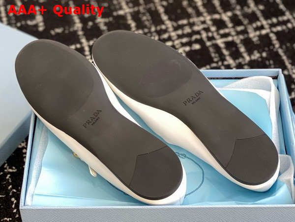 Prada Nappa Leather Ballerinas in White 1F567N Replica