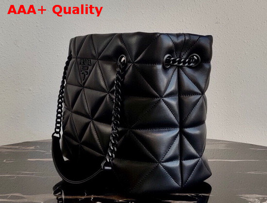 Prada Nappa Leather Prada Spectrum Tote in Black 1BG298 Replica