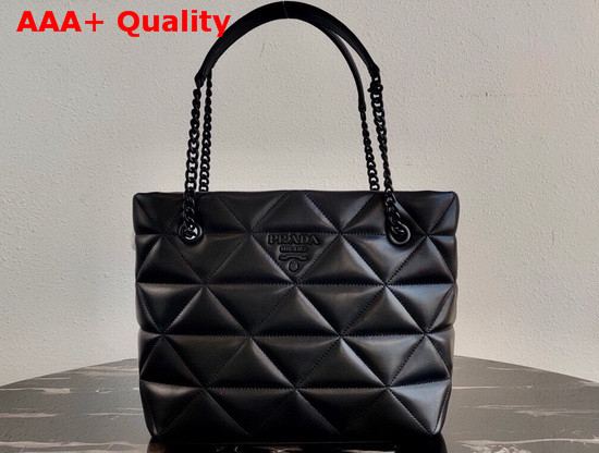 Prada Nappa Leather Prada Spectrum Tote in Black 1BG298 Replica