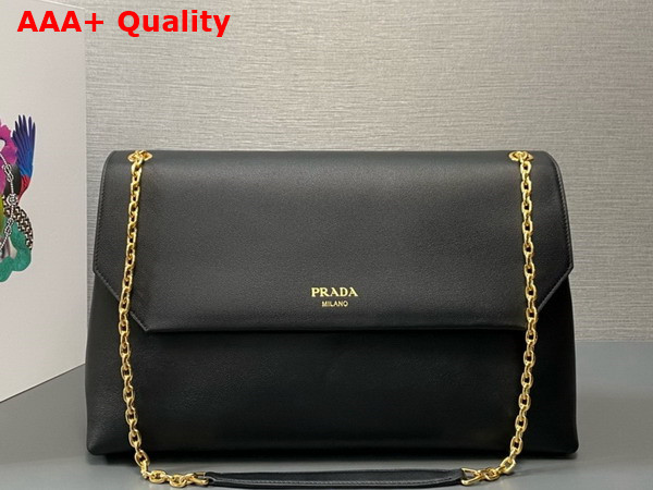 Prada Nappa Leather Shoulder Bag in Black 1BD368 Replica