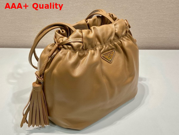 Prada Nappa Leather Shoulder Bag in Caramel 1BG541 Replica